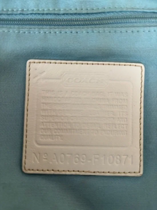 Coach A0769-F10871 Floral Bee Signature Mini C White Duffle Crossbody GUC - Picture 7 of 16